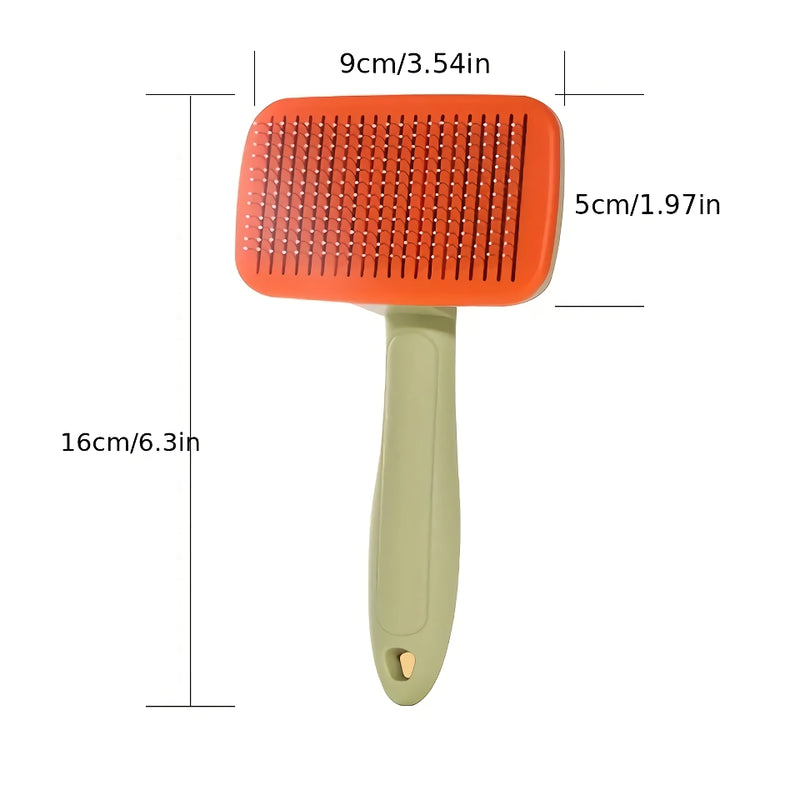 pet grooming brush with steel comb, view 12 - MRSLM