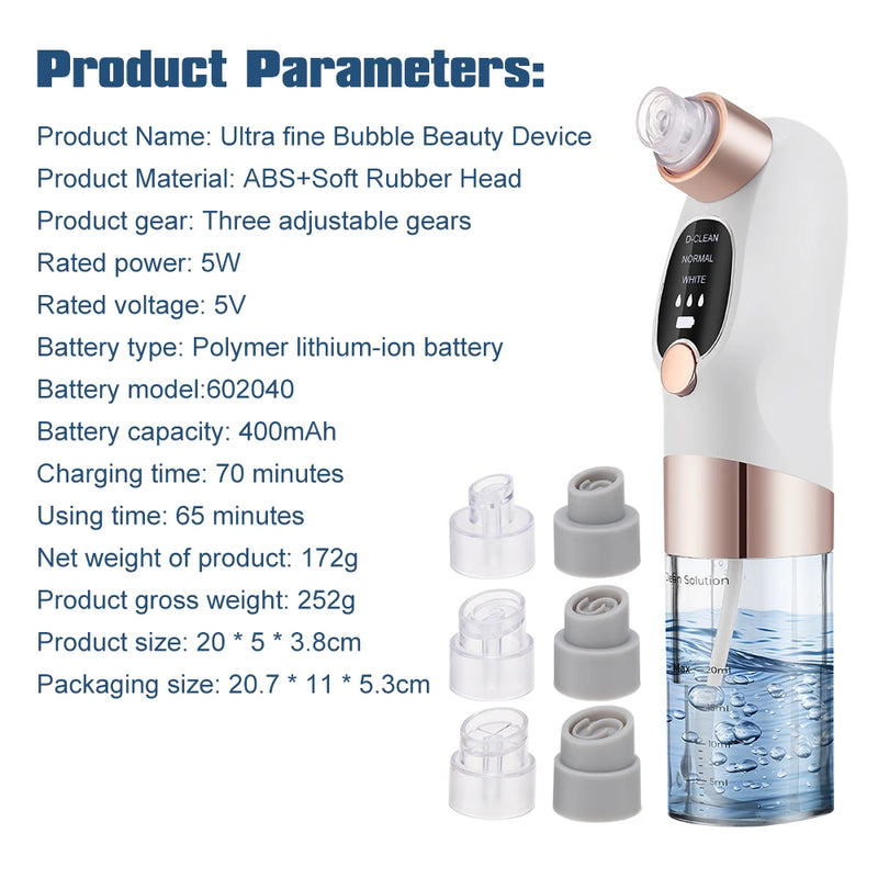 electric pore vacuum and face cleaner, view 8 - MRSLM