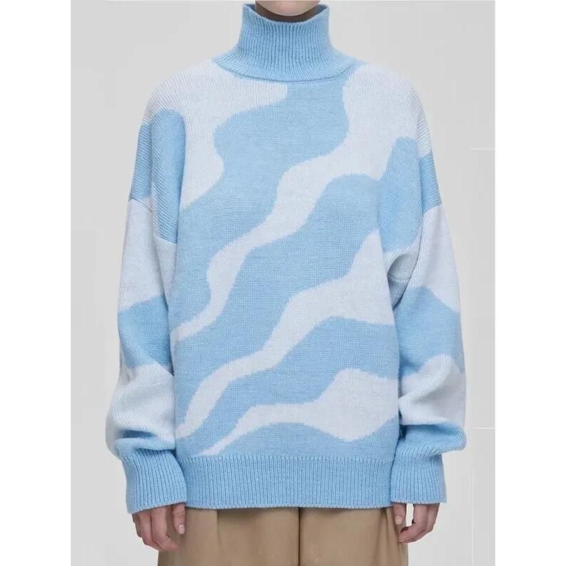 turtleneck stripe oversized sweater, view 4 - MRSLM
