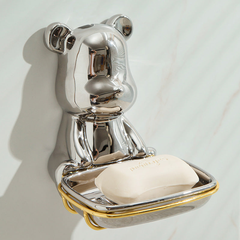 ceramic bear soap dish, view 7 - MRSLM