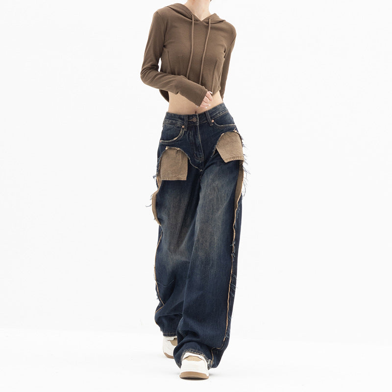 retro loose straight jeans, view 3 - MRSLM