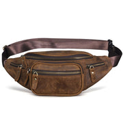Retro leather shoulder messenger bag, view 7 - MRSLM