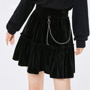 a-line mini skirt with chain detail, view 6 - MRSLM