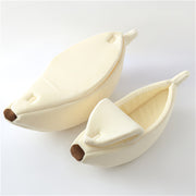 banana shape soft pet bed, view 2 - MRSLM