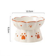 elevated ceramic cat bowls, view 8 - MRSLM