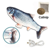 interactive 3D plush fish toy for cats, view 7 - MRSLM