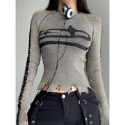 vintage ripped sweater, view 3 - MRSLM