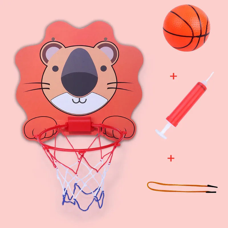 kids cartoon animal basketball hoop kit, view 3 - MRSLM