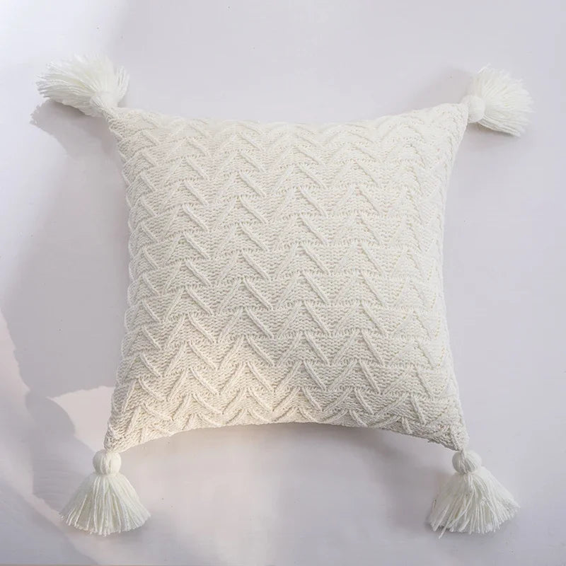 soft knit chenille cushion cover, view 5 - MRSLM