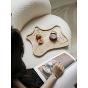 vintage travertine stone tray, view 5 - MRSLM
