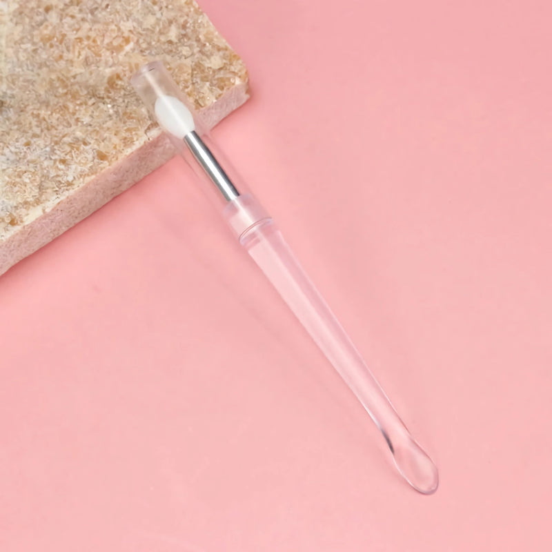 soft silicone eyeshadow and lip applicator brush, view 3 - MRSLM