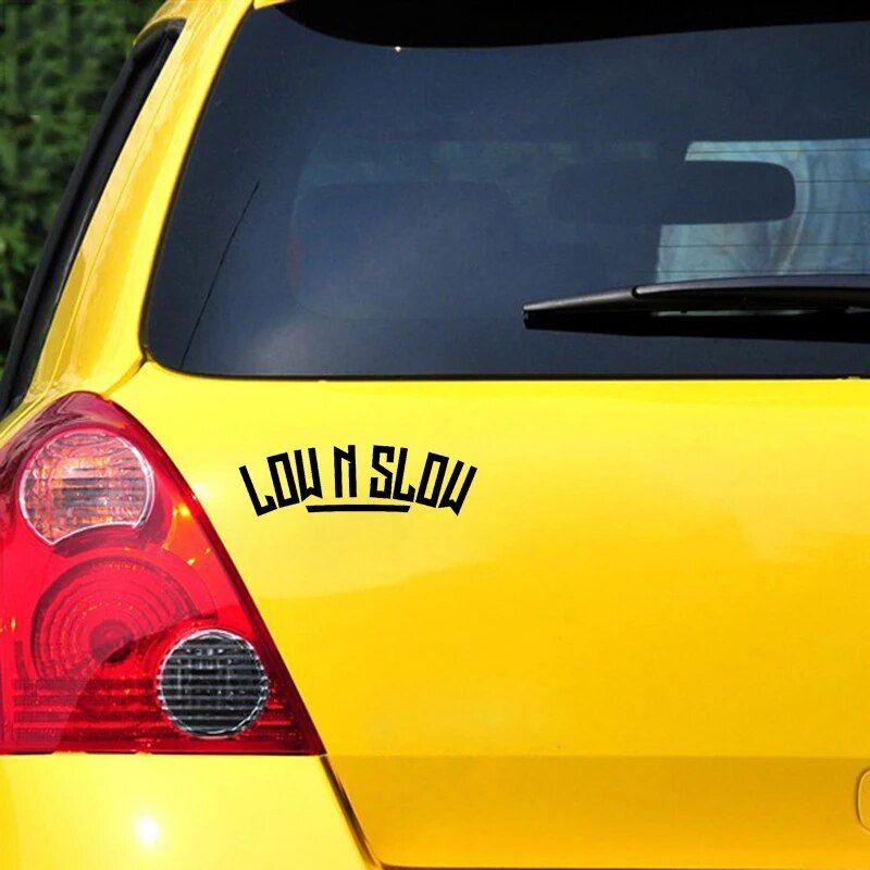 Vinyl Low N Slow Car Sticker - Personalized Waterproof Decal for Vehicle Decoration