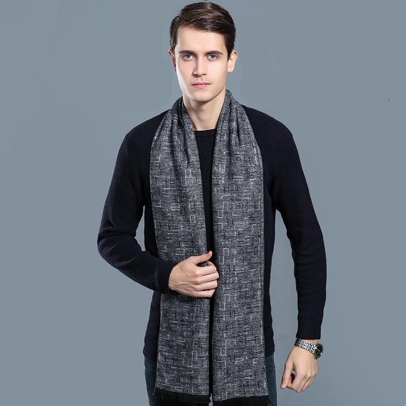 plaid men's cashmere scarf - MRSLM