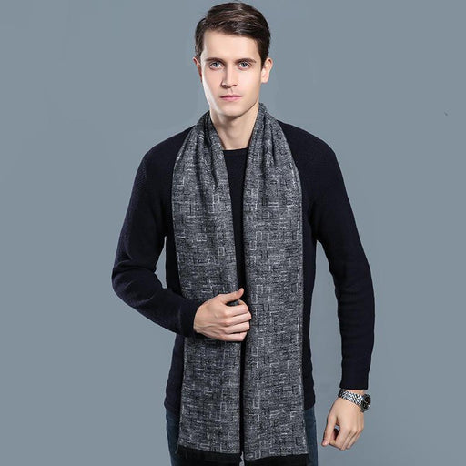 plaid men's cashmere scarf - MRSLM