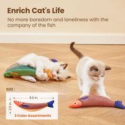 crinkle mackerel cat toy with catnip, view 6 - MRSLM