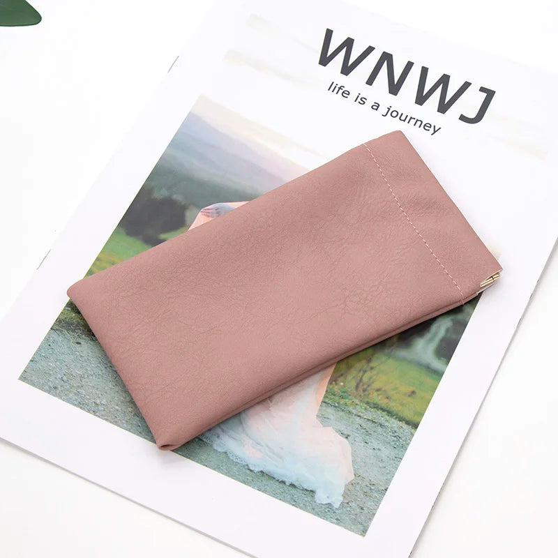 soft PU leather glasses pouch, view 3 - MRSLM