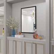modern black metal framed wall mirror - MRSLM