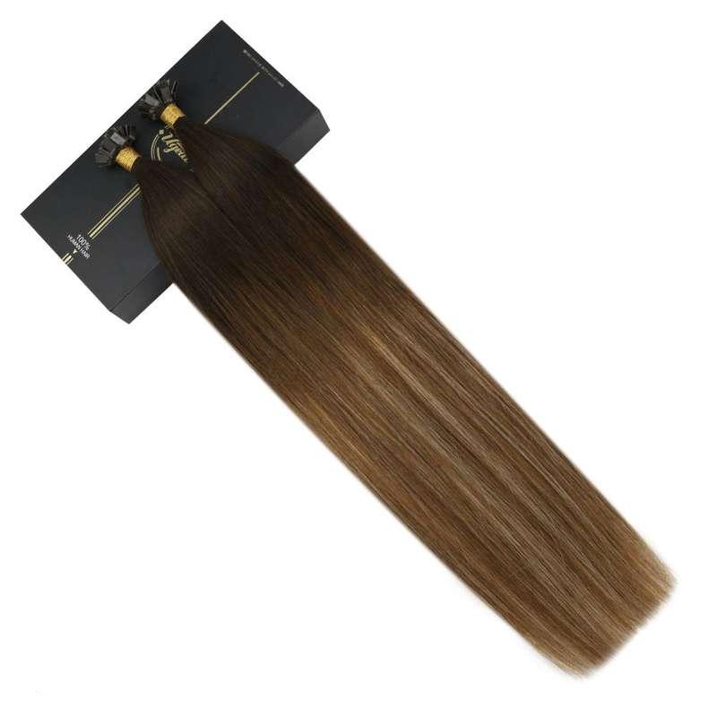 Flat tip human hair extensions, view 5 - MRSLM