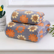microfiber floral bathroom towel set, view 3 - MRSLM