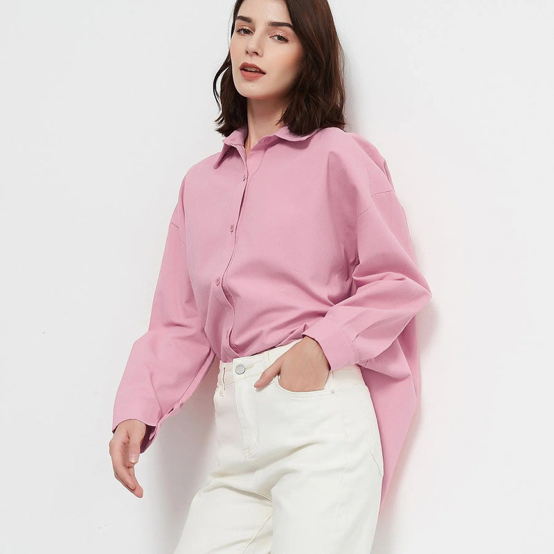 autumn oversized casual blouse, view 6 - MRSLM