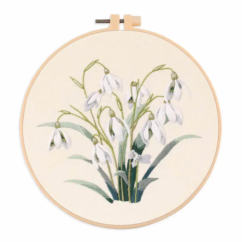 DIY floral embroidery kit for beginners, view 4 - MRSLM
