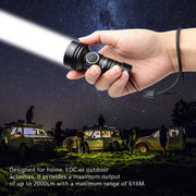 2000 lumen USB-C EDC flashlight, view 4 - MRSLM