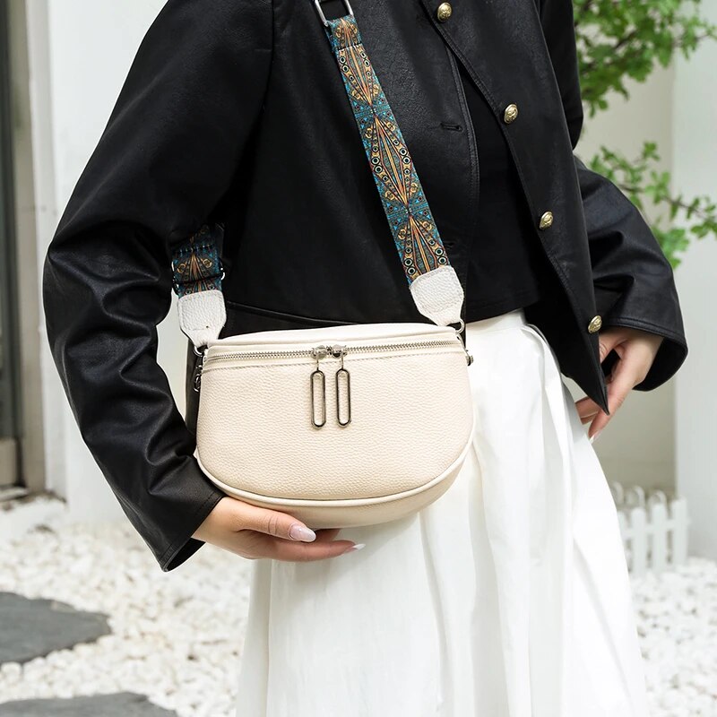 leather shoulder crossbody bag, view 5 - MRSLM