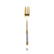 gold dessert fork, view 8 - MRSLM
