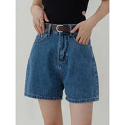 High waist denim shorts, view 4 - MRSLM