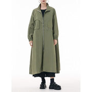 army green stylish trench coat, view 13 - MRSLM