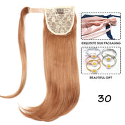 synthetic straight wraparound ponytail, view 6 - MRSLM