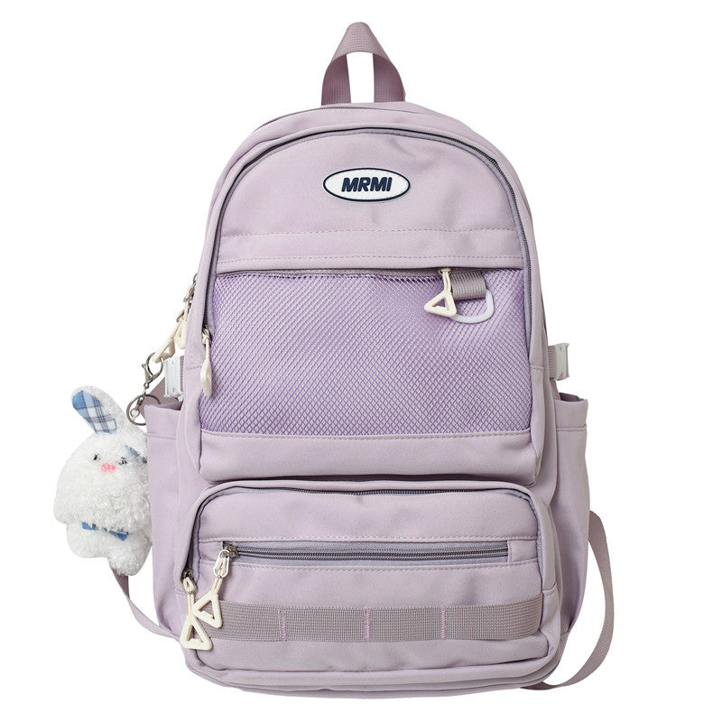 College student's large capacity backpack, view 4 - MRSLM