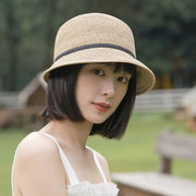 Women's summer straw hat, view 3 - MRSLM