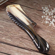 natural ox horn fine tooth comb, view 4 - MRSLM