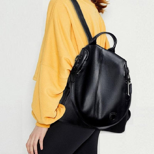 genuine leather women's backpack - MRSLM