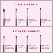 4-piece synthetic eye makeup brush set, view 9 - MRSLM