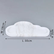 cloud shape natural marble vanity tray, view 4 - MRSLM