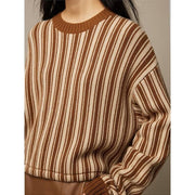 striped wool-blend pullover, view 8 - MRSLM