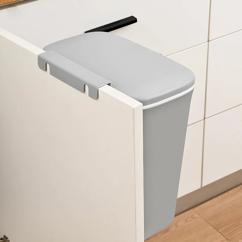 wall mounted slide cover trash can, view 6 - MRSLM