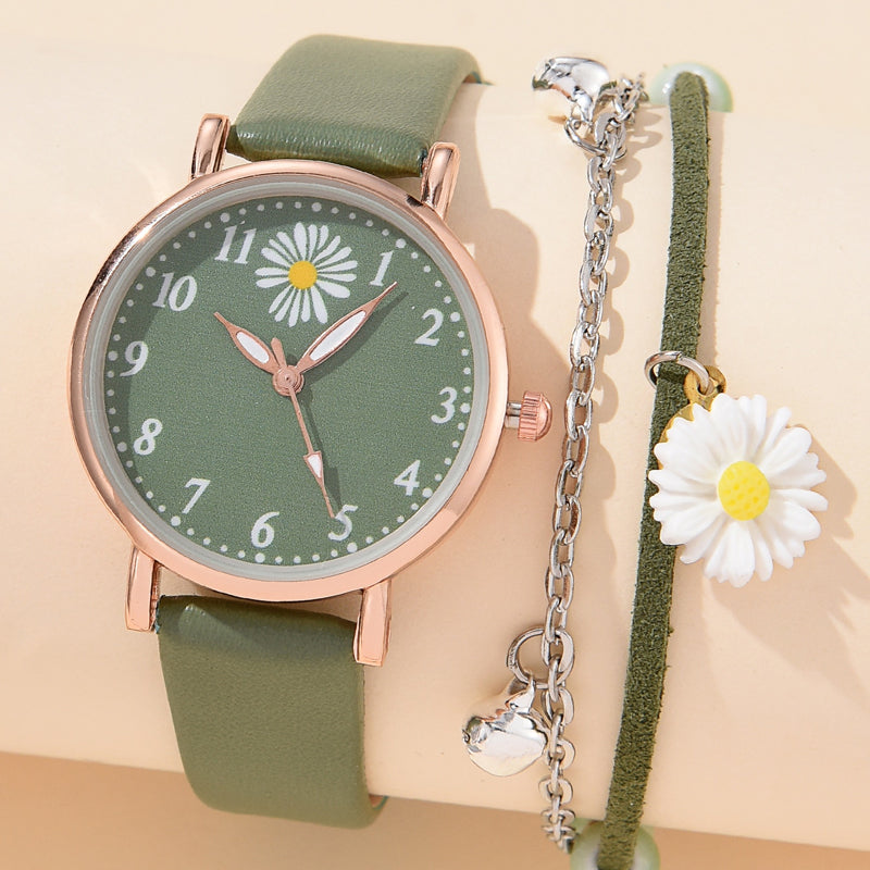 New Romantic Leather Quartz Dress Watch for Women