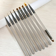 9-piece UV gel nail art brush set - MRSLM