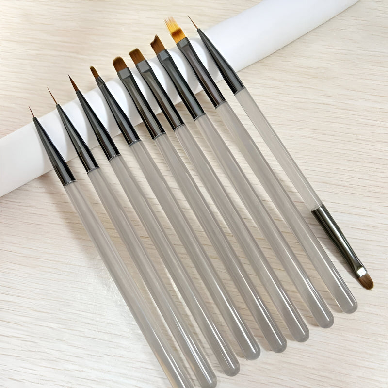 9-piece UV gel nail art brush set - MRSLM