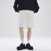 straight cotton casual shorts, view 4 - MRSLM