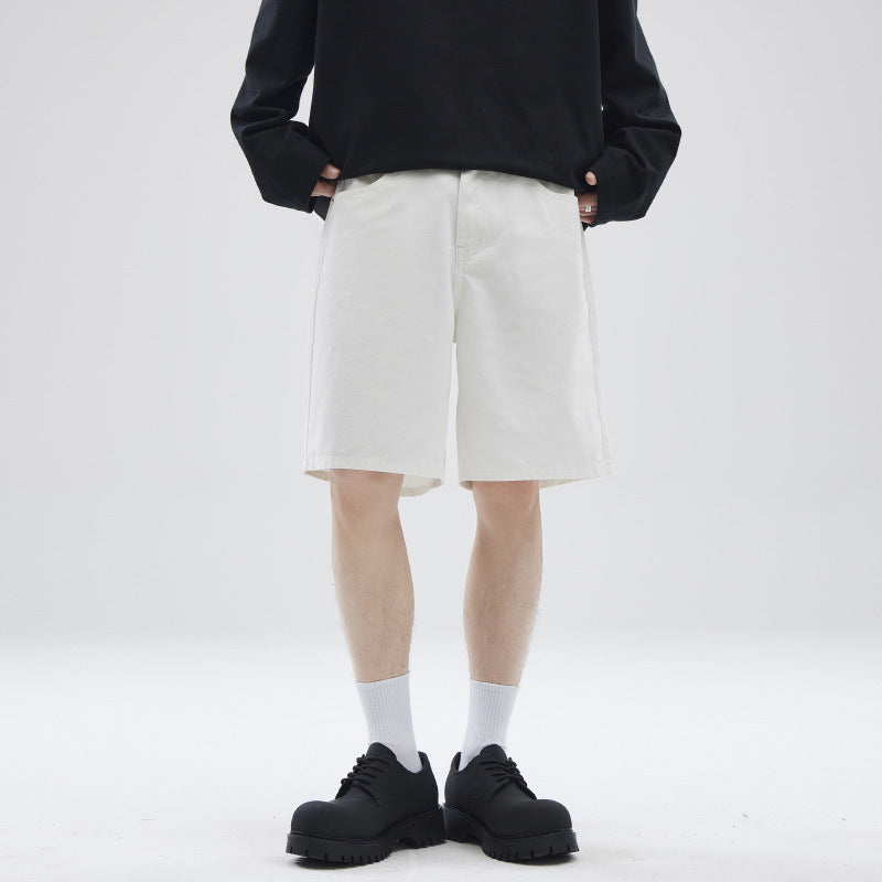 straight cotton casual shorts, view 4 - MRSLM