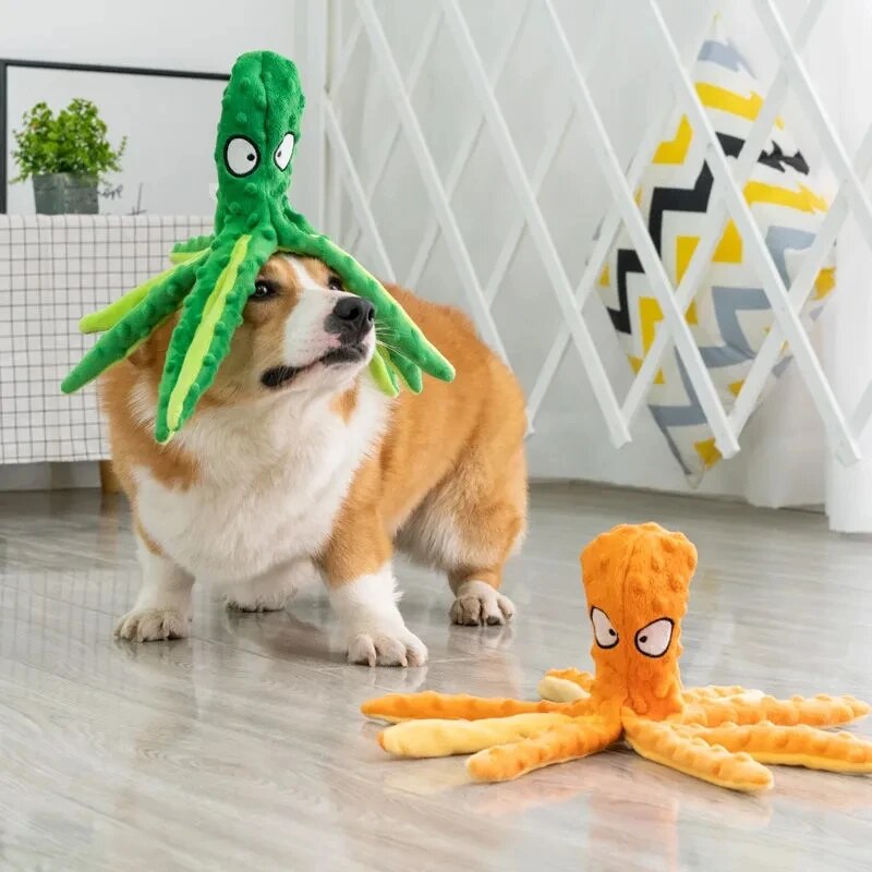 octopus plush squeak toy for dogs - MRSLM