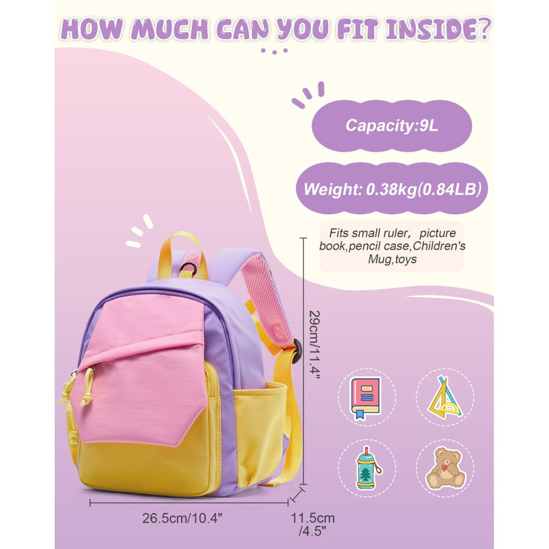 preschool mini backpack for kids, view 3 - MRSLM