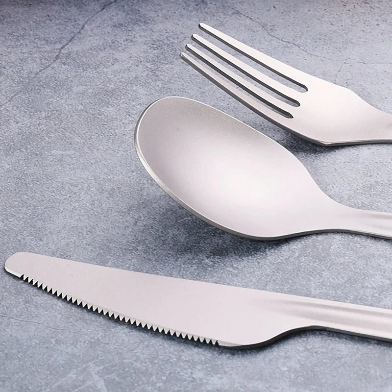 titanium outdoor cutlery set, view 4 - MRSLM