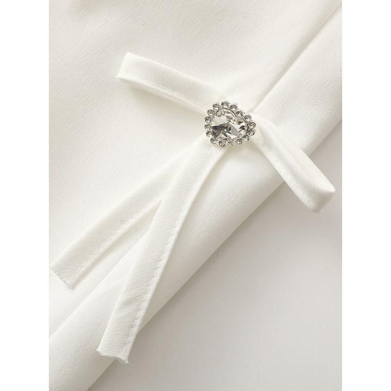 women's blazer with diamond bow, view 7 - MRSLM