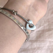 elegant heart bracelet for women, view 3 - MRSLM