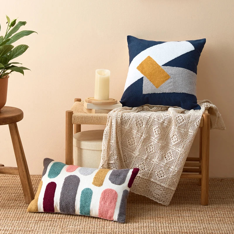 cute dots embroidery pillow cover, view 7 - MRSLM